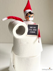 Elf on The Shelf Toilet Paper Image from Living Locurto 