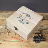 Personalised Wooden Fishing Box. Father's Day Gifts For Outdoorsy Dads