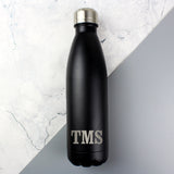 Personalised Black Insulated Drinks Bottle. Father's Day Gifts for Eco-Conscious Dads