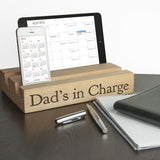 Personalised Wooden Double Office Desk Tablet and Phone Holder