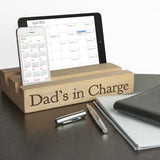 Personalised Wooden Tablet and Phone Holder. Father's Day Gifts for Eco-Conscious Dads