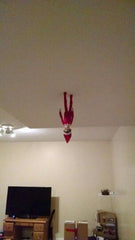 Elf on Shelf on the ceiling