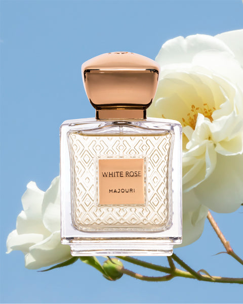 White Rose Perfume bottle MAJOURI