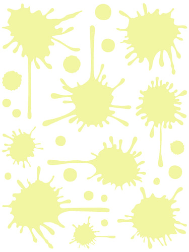 yellow paint splash clipart