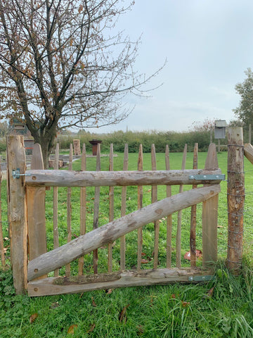 Dubbele Kastanje poort, omheining weide tuin HOUTSTOCK