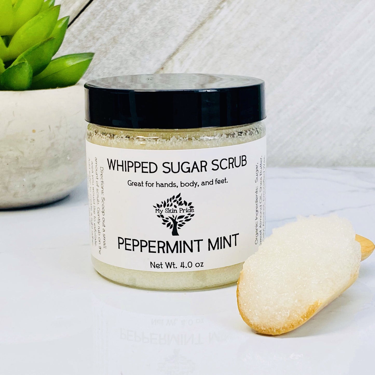Peppermint Whipped Sugar Scrub - My Skin Pride