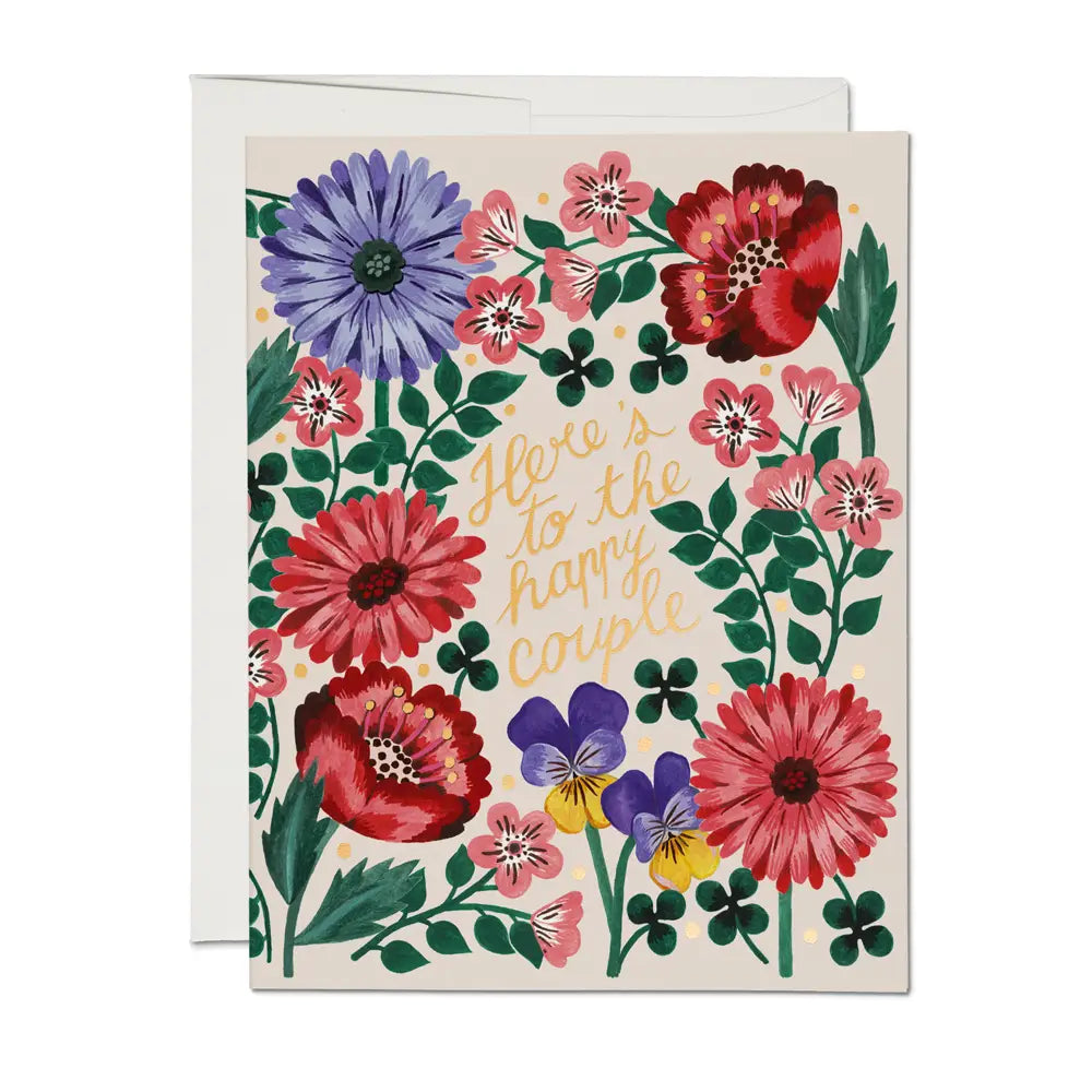  Blooming Couple Wedding Greeting Card