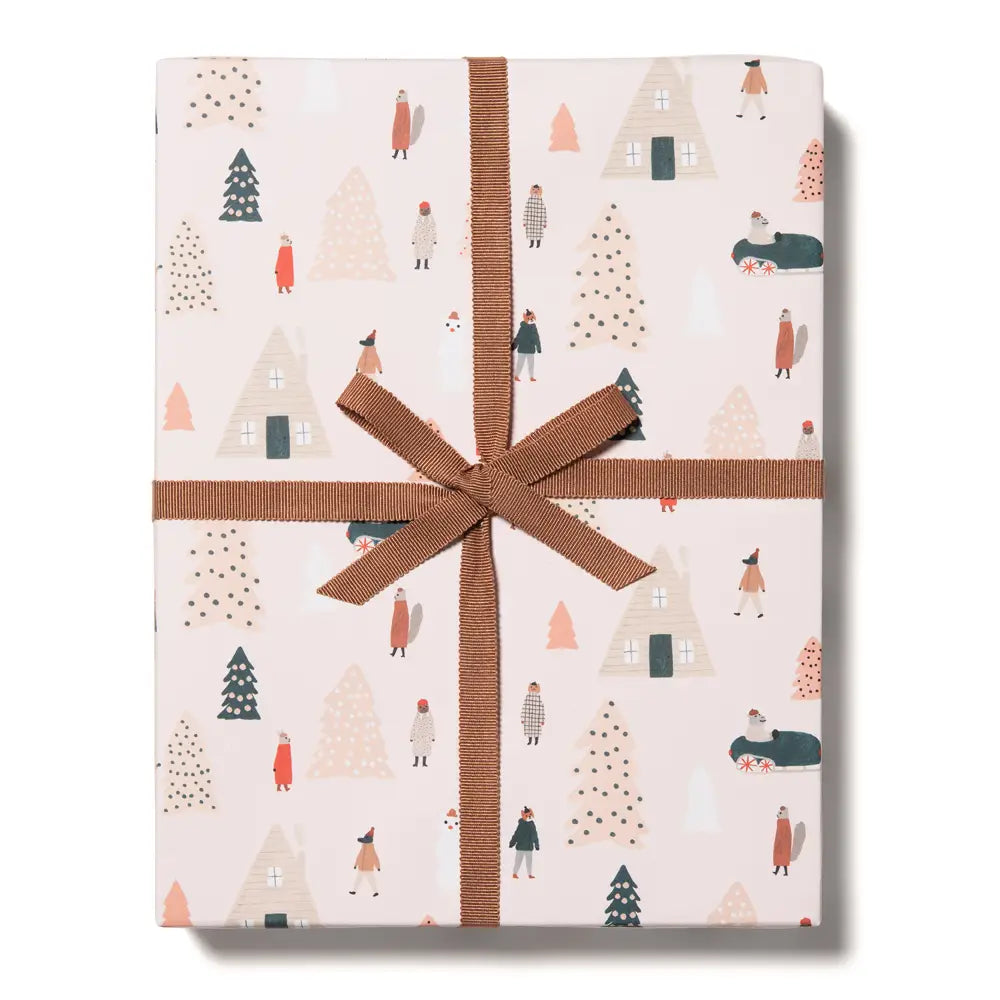 Little Pink Houses Wrapping Paper Sheets - Magnolia