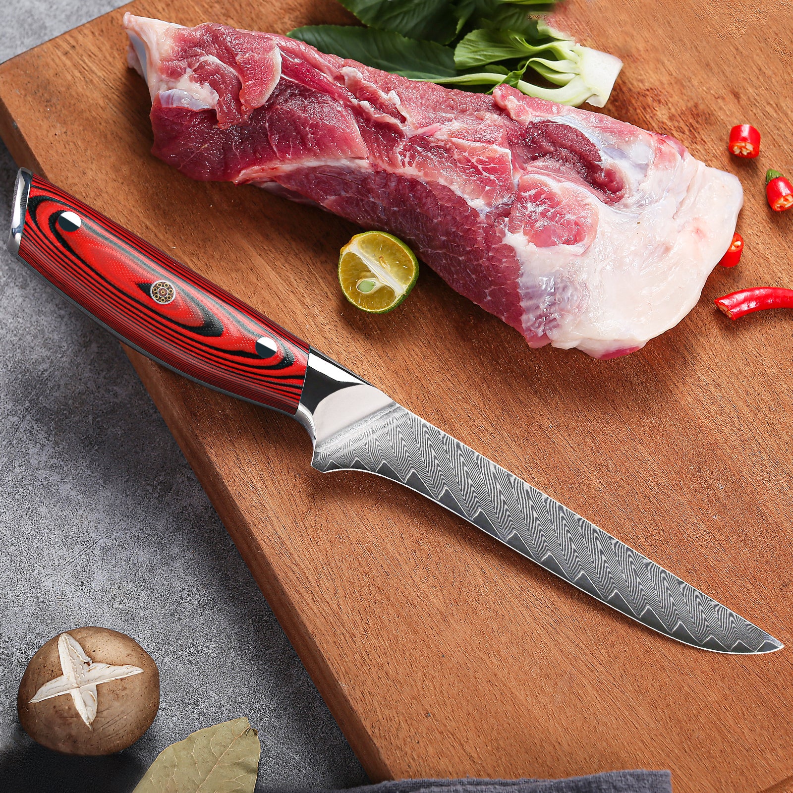 The Best Forged High Carbon  Steel Boning Knife with Full Tang Handle