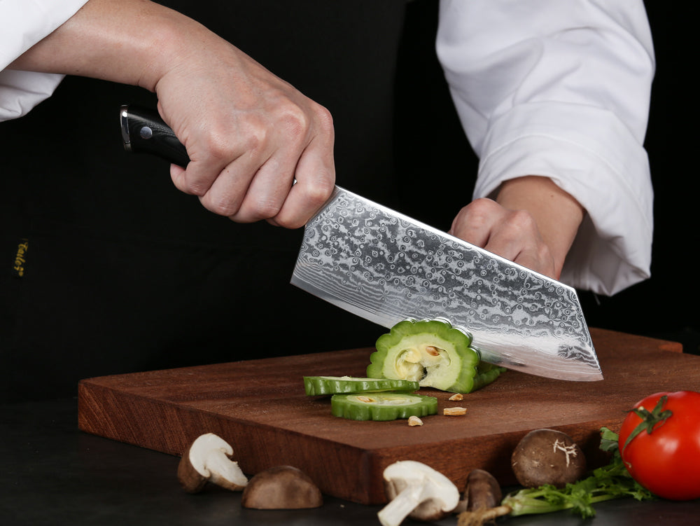 Damascus Vegetable Cleaver Kitchen Knives - Japanese Vg10 75layers