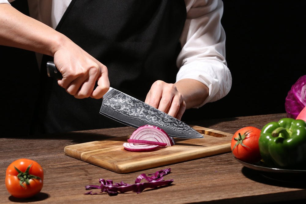 damascus steel kitchen cutlery