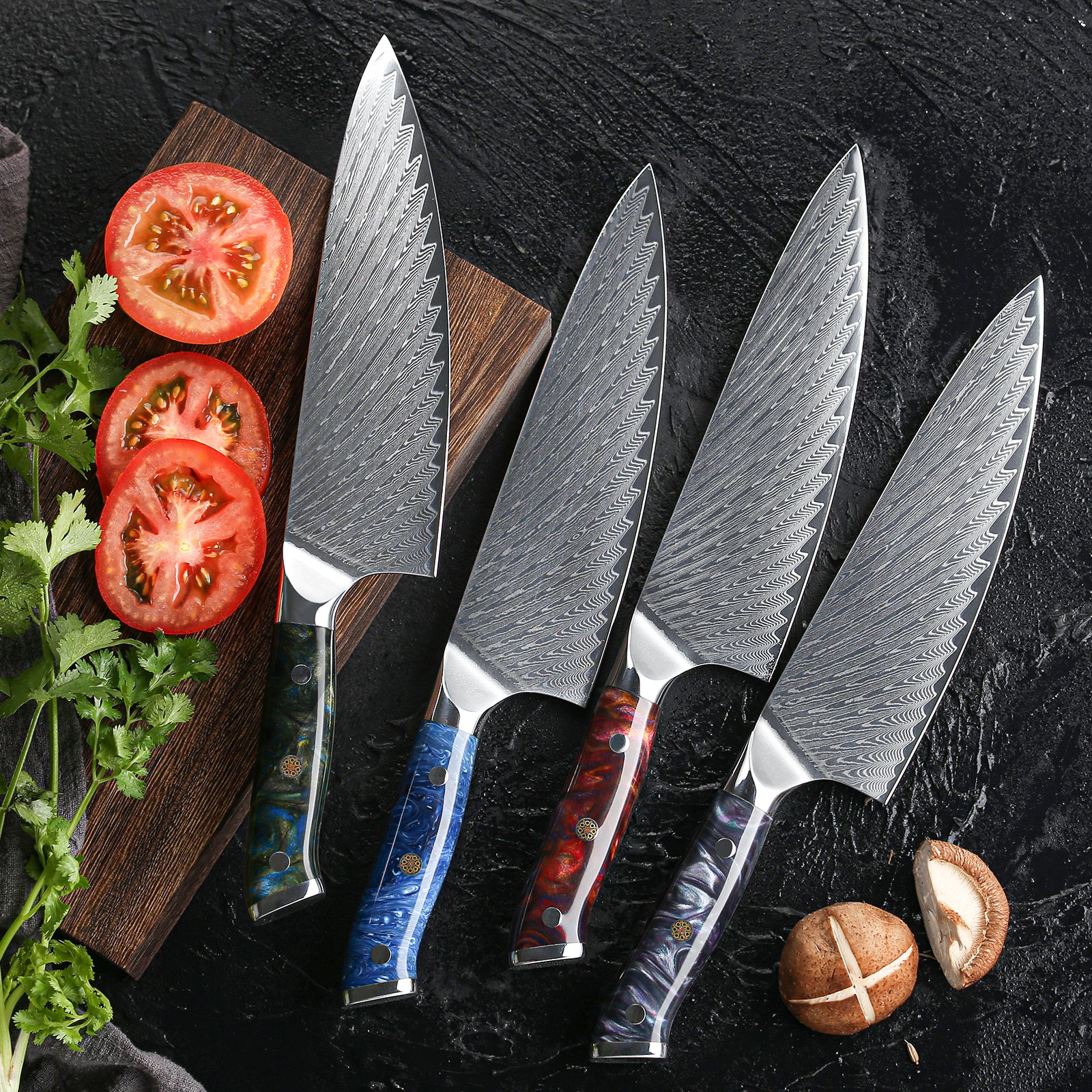 Kitchen Knives with Resin Handle