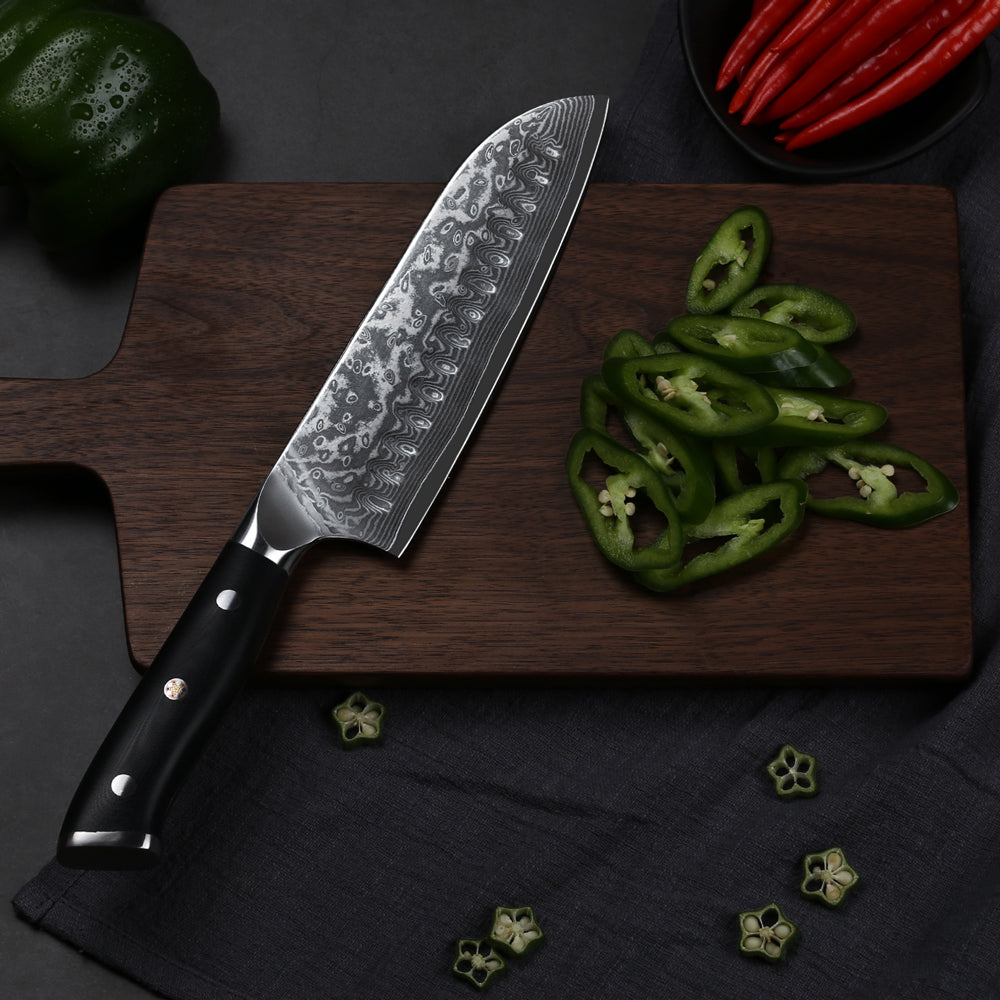 How to choose a good Santoku chef's knife for home cooks? Best budget - Best  Damascus Chef's Knives