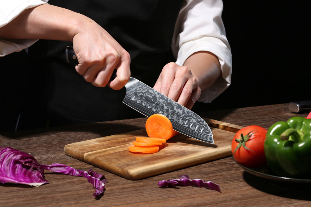 10 Types of Chef Knives, Kitchen Knife with Pattern, Stainless Steel Kitchen  Knife with Knife Cover