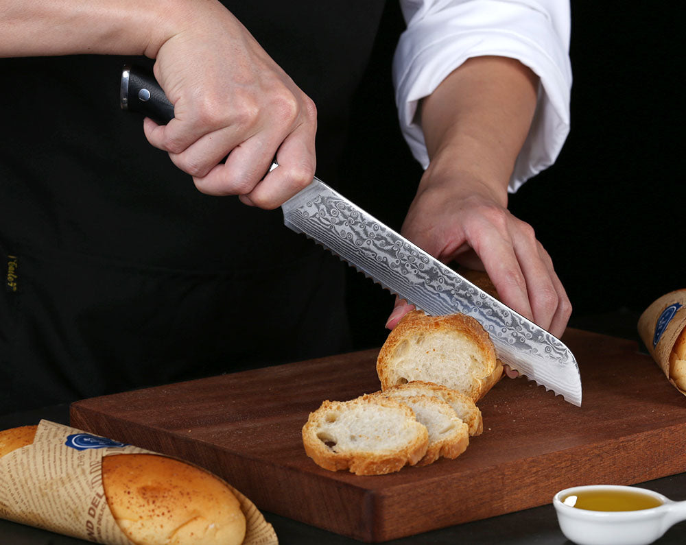 When it comes to knives, everyone is always “my chef’s knife this” and “my chef’s knife that!” While a good chef’s knife is obviously important, all this talk short-changes the importance of the humble bread knife. It’s one of the three must-haves for every home cook (along with a cheap paring knife and, yes, a chef’s knife) and is good for so much more than just bread. It’s what you’ll reach for when it’s time to slice a tomato, level a cake, cut up a sandwich, take the skin off a squash, and more. So yeah, a good serrated bread knife is right up there with a chef’s knife!  Which one to get, though? You’ve come to the right place. We dug through the reviews at other food sites to see what our colleagues recommend. And then, in true Kitchn fashion, we’ve added our two cents. In the end, we wound up with a slightly splurgy pick and a more budget-friendly option.