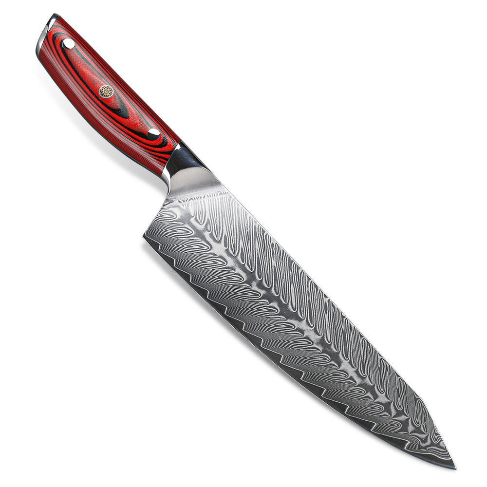 The Best Damascus Cook's Knife TURWHO/拓禾 8 Inches Chef Knife - Best  Damascus Chef's Knives