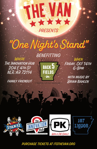 The Van presents One Nights Stand benefitting Back 5 Fields