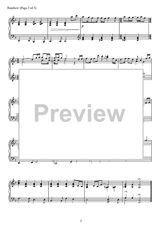 Rainbow" Sheet Music by Kacey Musgraves for Piano Solo - Sheet Music Now