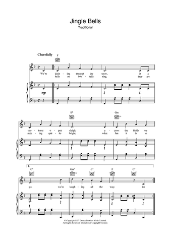 Jingle Bells: Piano Accompaniment: Piano Accompaniment Part - Digital Sheet  Music Download