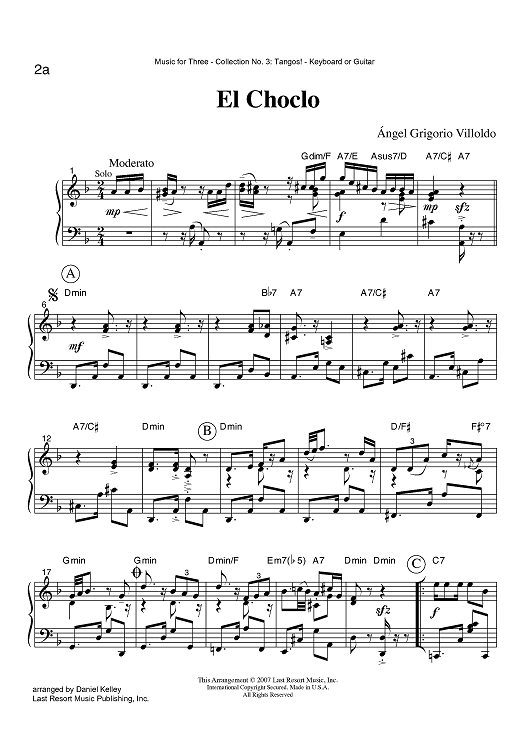 el choclo partitura guitarra