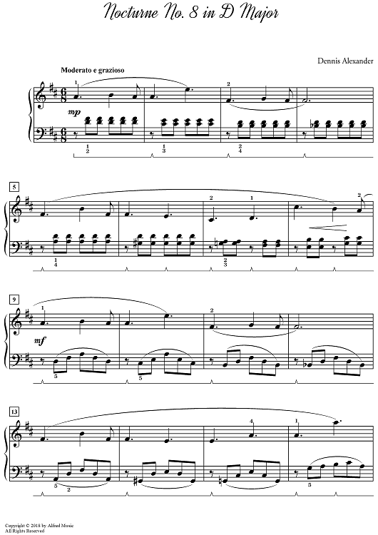 nocturne no 8 in d flat major sheet music