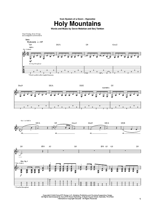 System of a down holy mountains. SOAD Holy Mountains. Holy Mountains Tab. Holy Mountains System of a down Tabs. Hypnotize System of a down down табы.