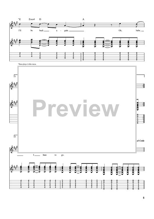 Leaving On A Jet Plane Quot Sheet Music By John Denver Peter Paul And Mary For Guitar Tab Sheet Music Now