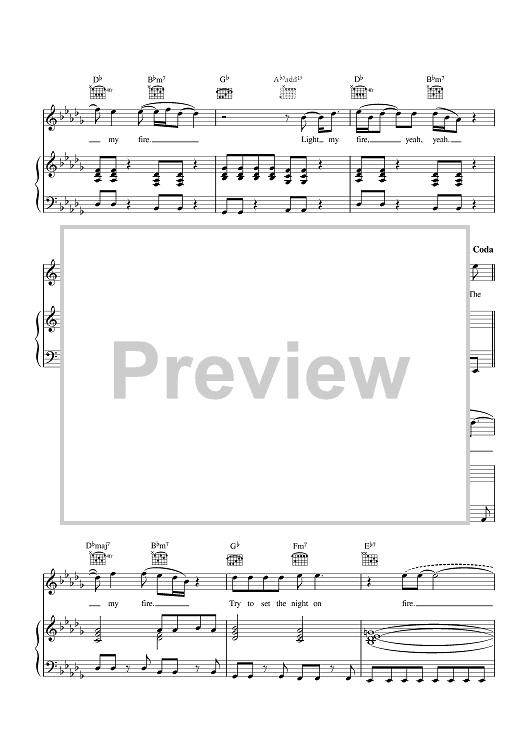 Buy Light My Fire Sheet Music By Will Young For Piano Vocal Chords