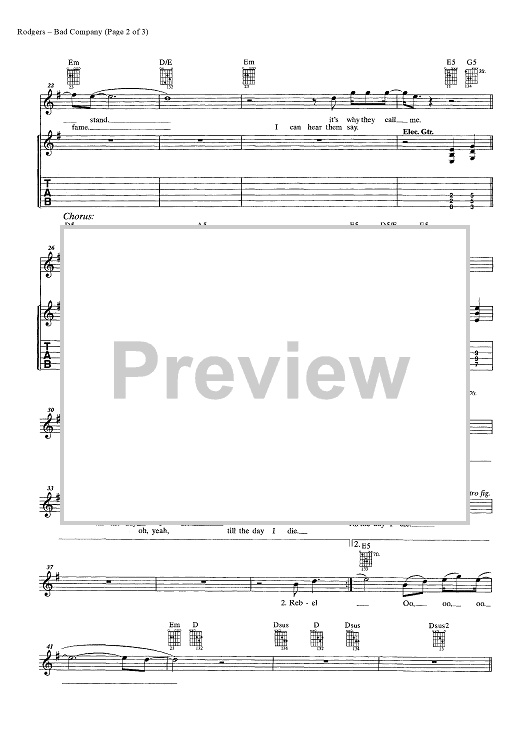 guitar tab five finger death punch bad company