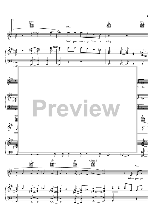 Buy Don 39 T You Worry 39 Bout A Thing Sheet Music By Stevie Wonder For Piano Vocal Chords