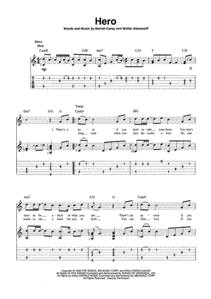 mariah carey hero chords