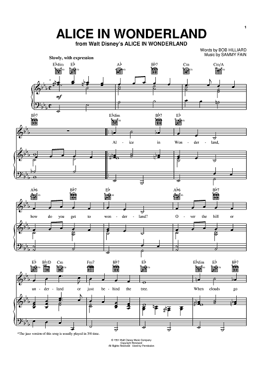 bill evans alice in wonderland transcription pdf