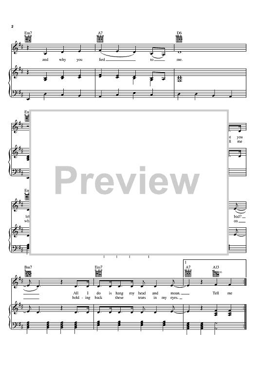 tell me why you cry beatles chords