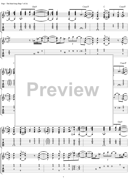 the rain song guitar pro tab download