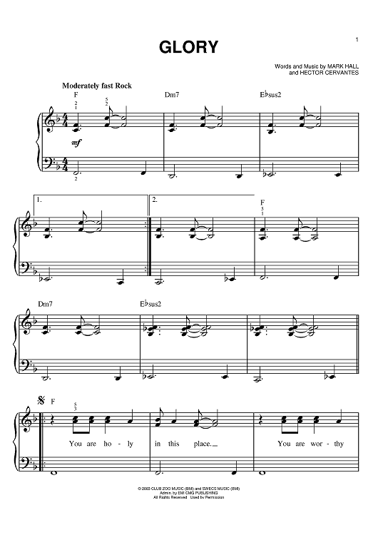 imperial glory sheet music