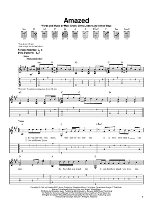 guitar tabs for the song amazed by lonestar