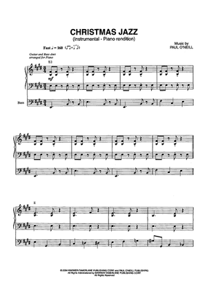 free christmas jazz piano sheet music