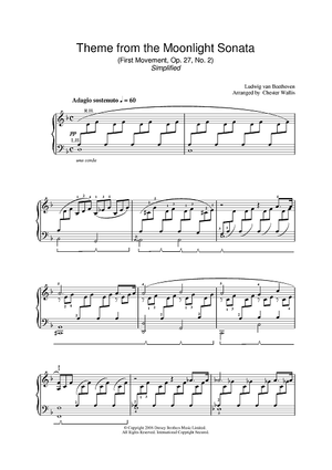 moonlight sonata movement op sheet music