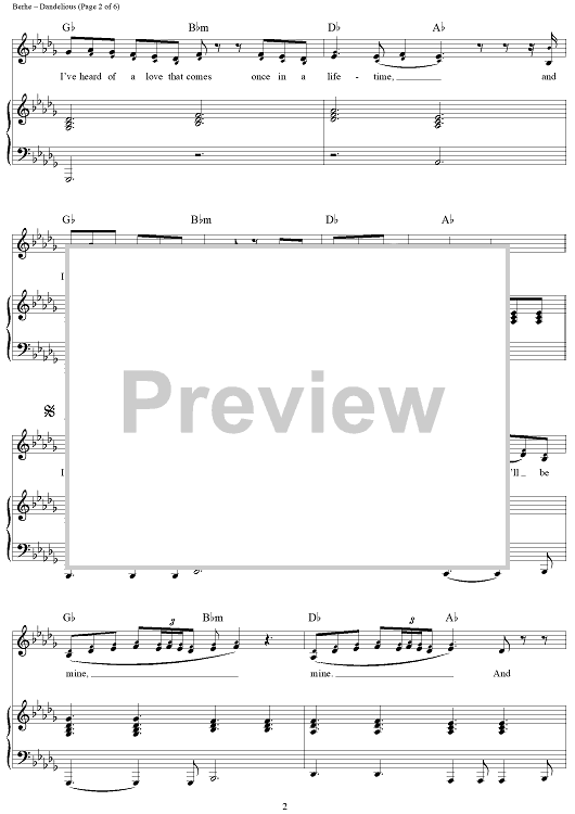 Dandelions Sheet Music By Ruth B For Pianovocalchords Sheet Music Now 