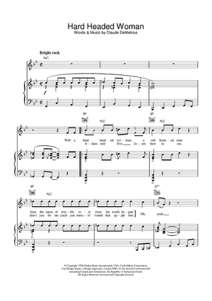 Hard Headed Woman Quot Sheet Music By Elvis Presley For Piano Vocal Chords Sheet Music Now