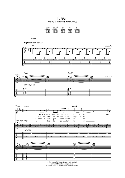 blue devil blues guitar tablature