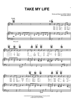 take my life chris tomlin sheet music pdf