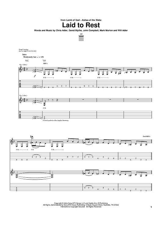 lamb of god laid to rest guitar pro tab download