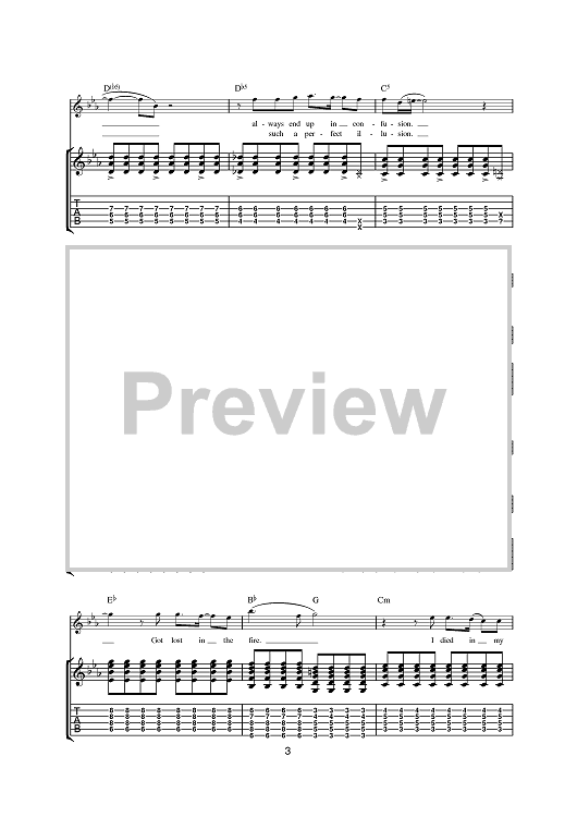 Buy Funeral Song Sheet Music By The Rasmus For Guitar Tab