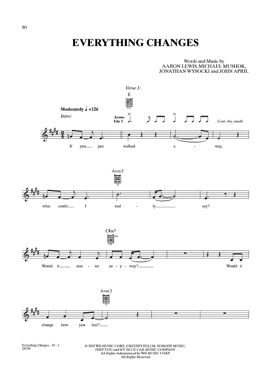 them changes lead sheet