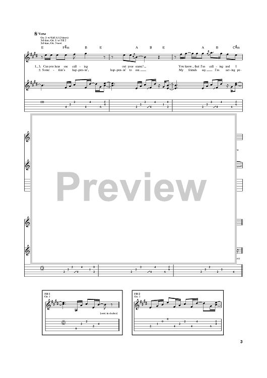 Buy Everywhere Sheet Music By Fleetwood Mac Christine Mcvie For Guitar Tab 4955