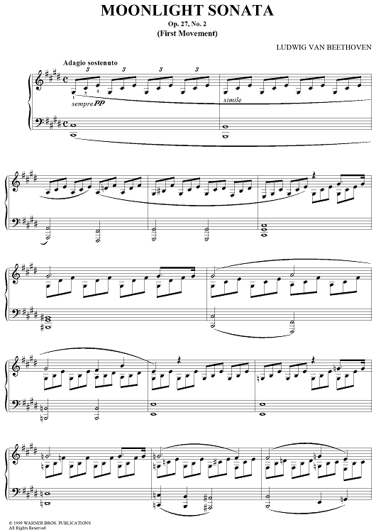 moonlight sonata sheet music