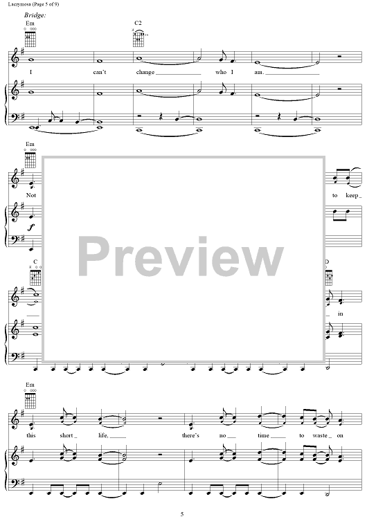 Lacrymosa Quot Sheet Music By Evanescence For Piano Vocal Chords Sheet Music Now - evanescence lacrymosa lyrics roblox id