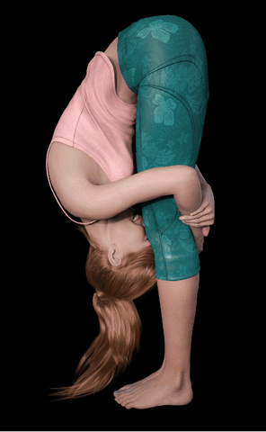 Une femme réalisant l’Uttanasana 