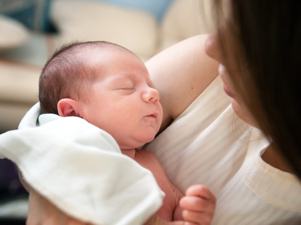 Mother and newborn baby